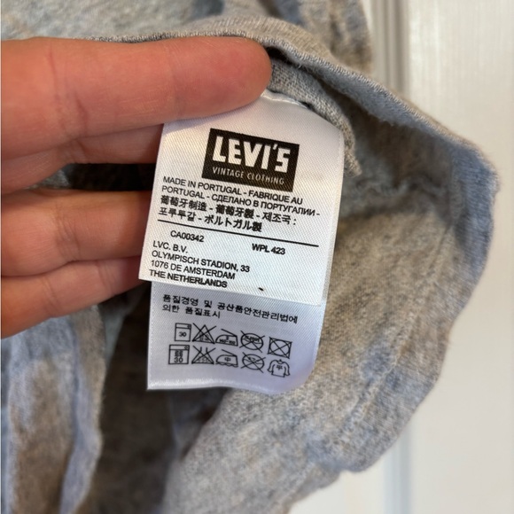 Levi's Vintage Clothing 1950s Sportswear Tshirt heather grey cotton jersey small - Picture 4 of 6